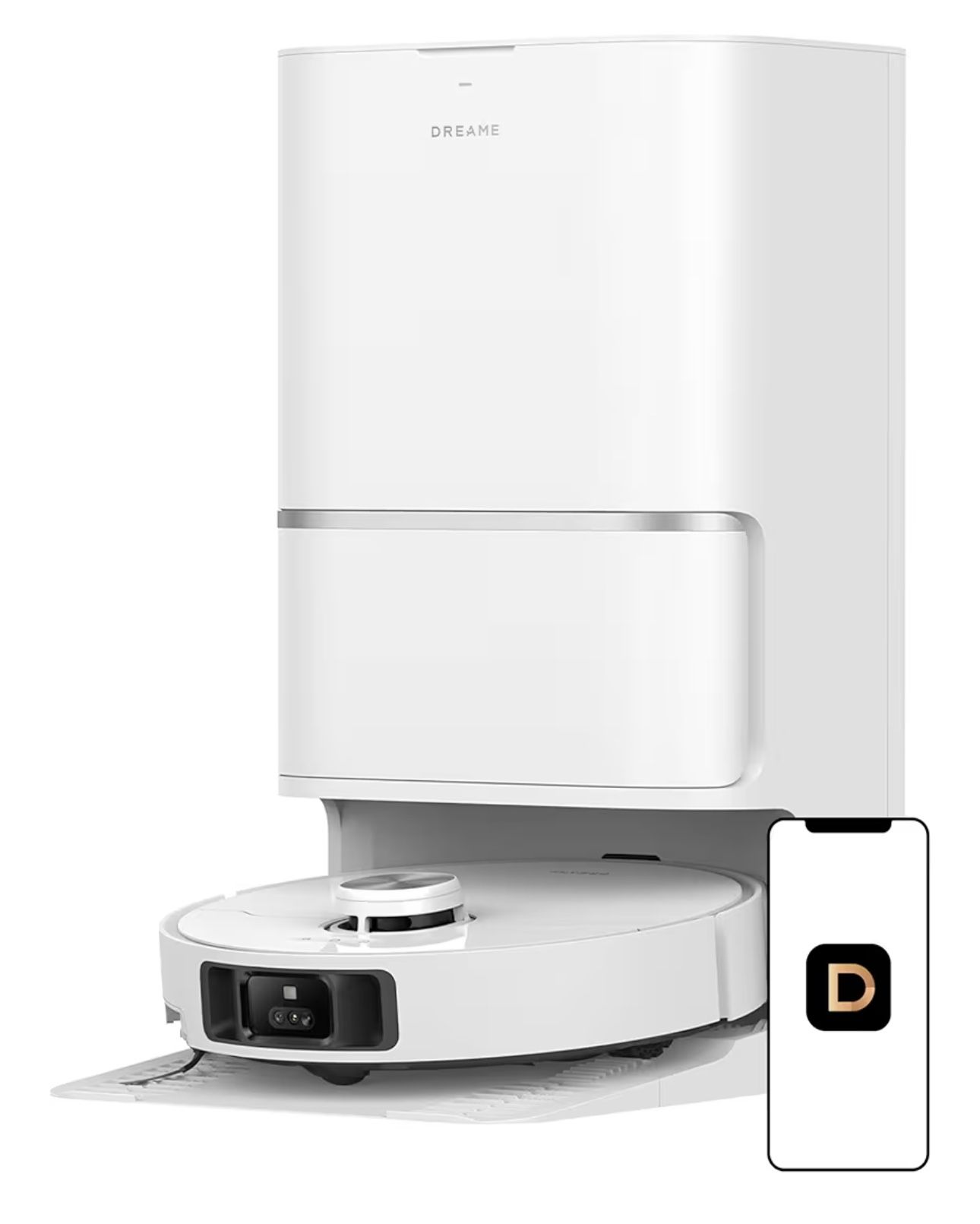 DREAME L40 Ultra Robot Vacuum Self Emptying, 11,000Pa Suction Robot Vacuum and Mop Combo with Auto Cleaning Dock, 149℉ Mop Washing, SideBrush Extendab