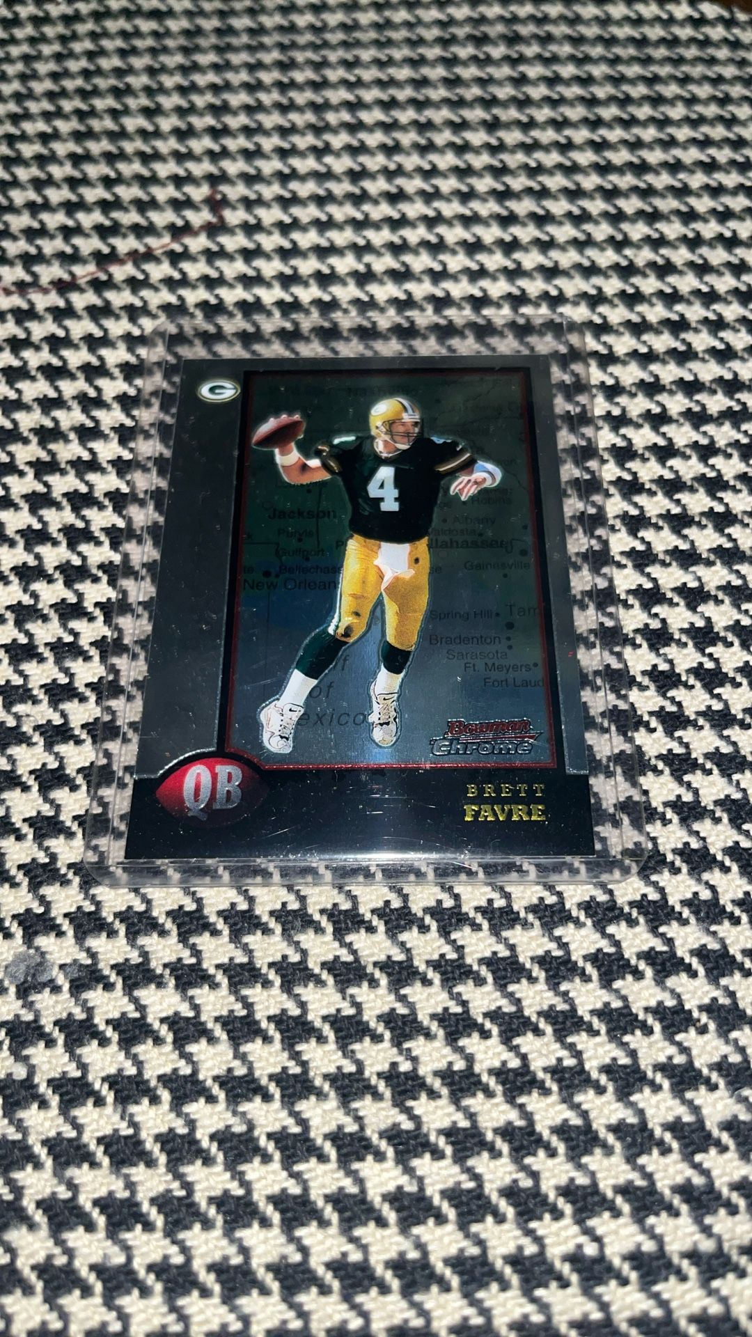 Brett Favre Topps Chrome Football Card 1998 HOF