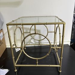 Gold Glass End Tables Set Of Two