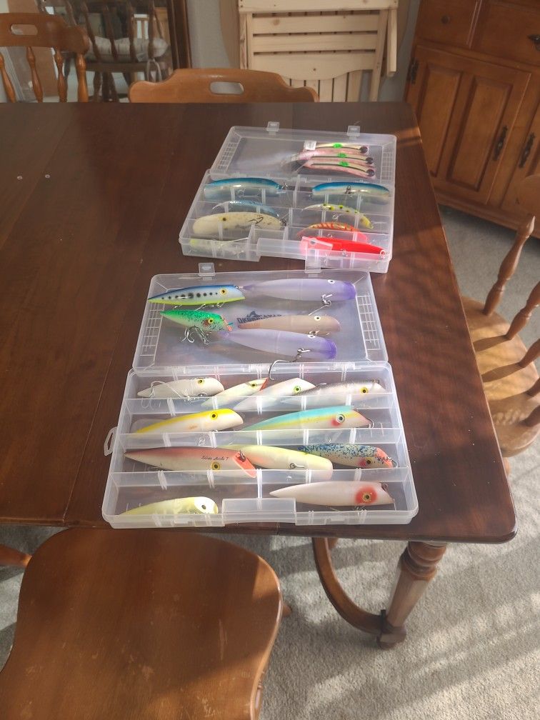 Salmon Plugs / Fishing Lures Tomic, Silver Horde, Flatfish, Bait Buster
