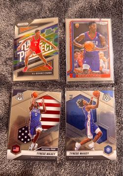 VJ Edgecombe , Tyrese Maxey Rookie Cards