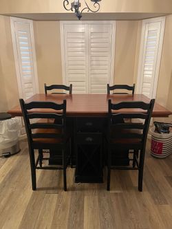 4 chair tall table
