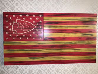 Wooden flag : Kansas City Chiefs