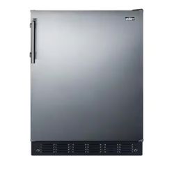 24 in. W 5.3 cu.ft. Mini Refrigerator without Freezer in Stainless Steel