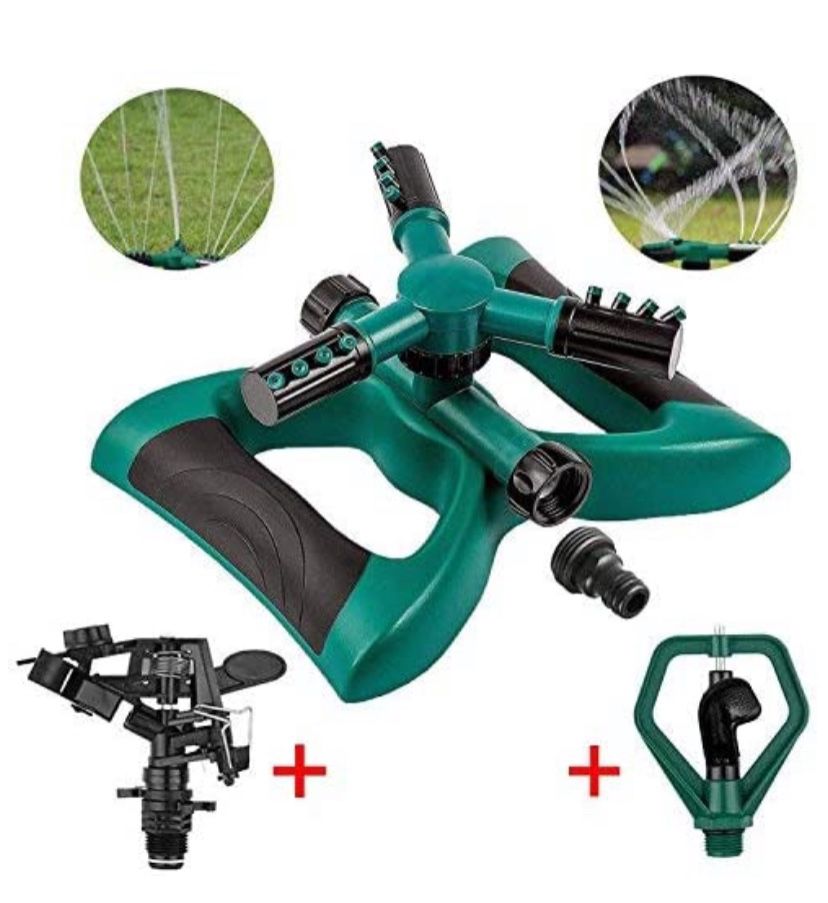 Lawn Sprinkler Automatic 360 Degree Rotating Sprinklers Lawn Irrigation System Oscillating Rotary High Impact Sprinkler System for Lawns Garden Yard O