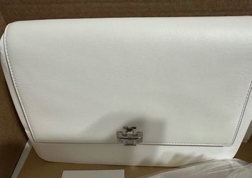 Tory Burch white charlie shoulder bag medium
