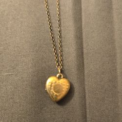 Old Heart Locket Necklace