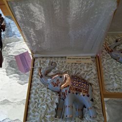 Celadon Porcelain Elephants 