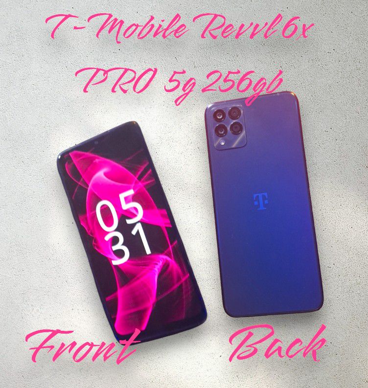 Revvl 6x PRO 5g Phone With Free  Gun/Roses PhoneCase Included 