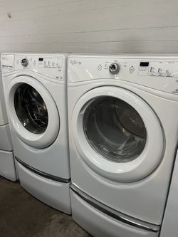 🔥 Whirlpool Electric Washer & Dryer Set with Pedestal 🔥