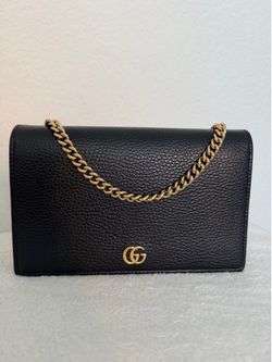 Gucci Marmont Wallet on Chain Black – Crossbody – Excellent Condition – Authentic