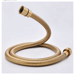 Short Bidet Hose 48 Inches Gold High Pressure Shower Hose Extra Long 304 Stainless Steel Handheld Showerhead Hoses For Cleaning Anti Winding Interface