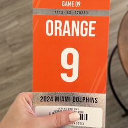 Dolphins V Jets Orange Parking Pass