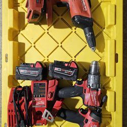 Milwaukee M18 Fuel Impact Drill, Hammer Drill COMBO Set And Hilti Drywall Drill 4500,battery 