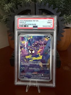 Pokemon 2024 Tef Gastly Illustration Rare PSA 9