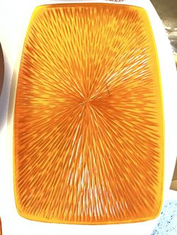 Vintage - MCM - Mid Century Modern - Atomic Placemats (Orange) 6 Total