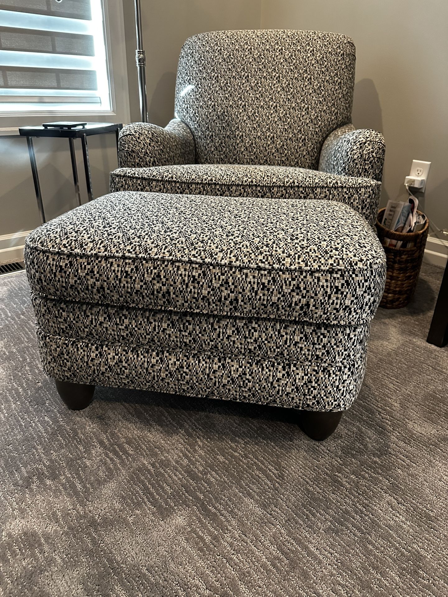 Ethan Allen Chair and Ottoman