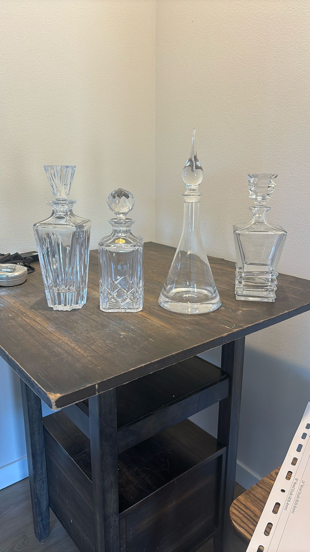 Full Lead Crystal Decanters Atlantis Made In Portugal.