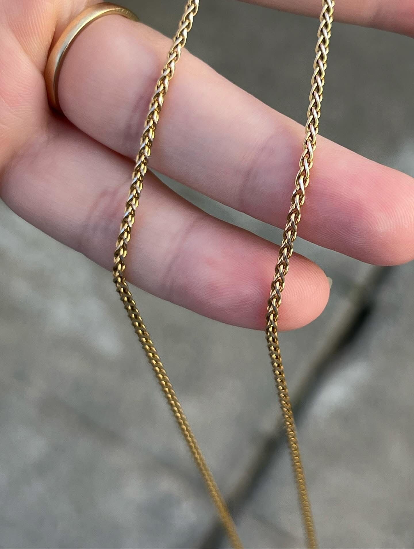 Solid Heavy 14k Gold Rounded Franco Link Chain Necklace 10 Grams  
