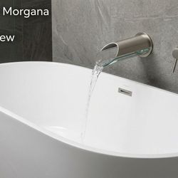 Luxury Designer Paini Bathroom Tub Shower Bath Fixture Filler Faucet Bathtub Spout Trim For Standard Delta Moen Kohler Brushed Nickel Mixer Valves