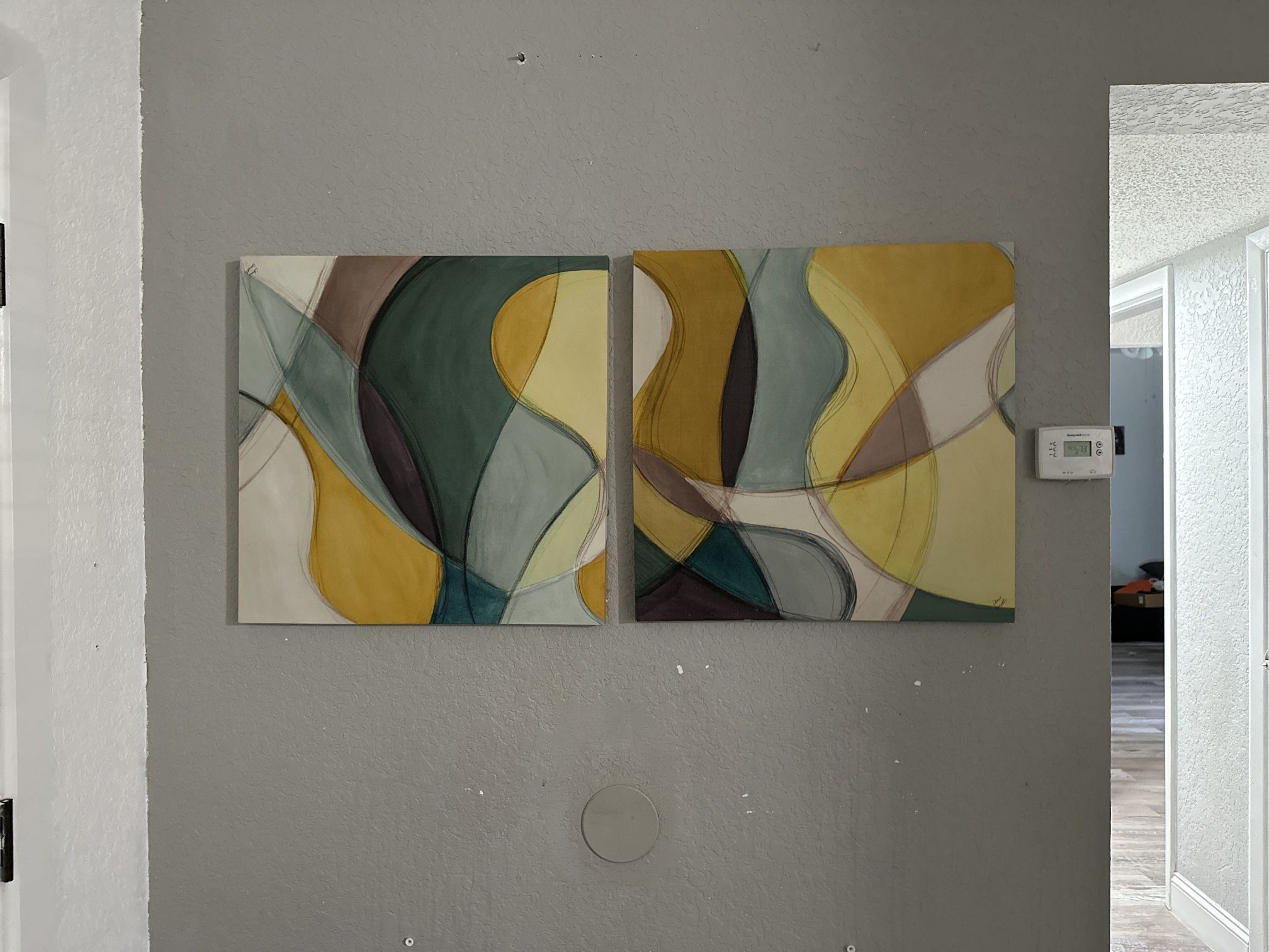 Set of 2 Abstract Wall Art – Modern & Colorful