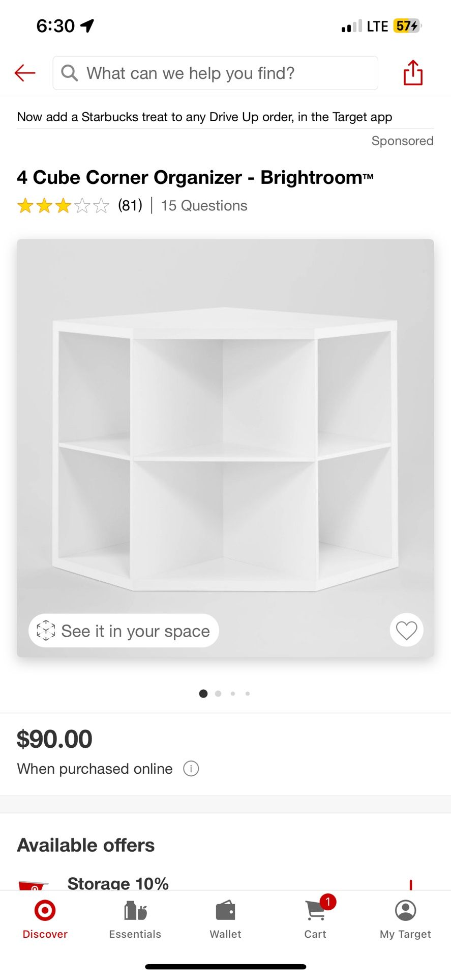 Target Corner Organizer