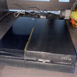 black ps4 with every cord