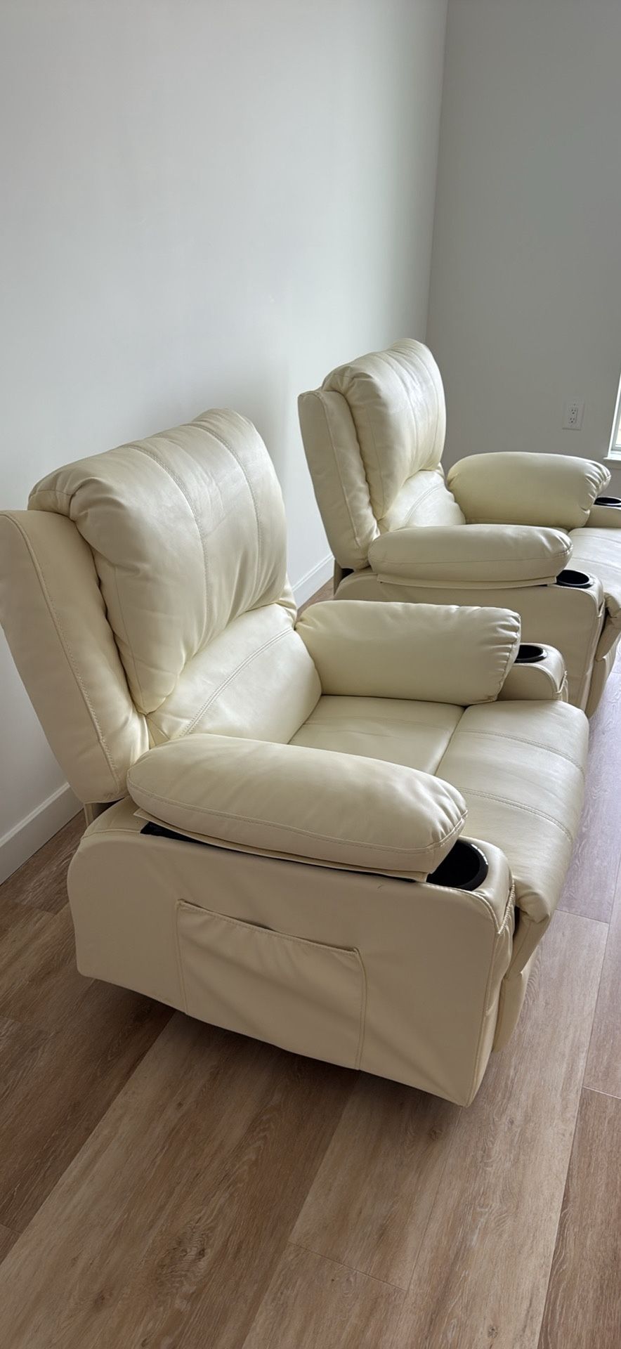 Leather Reclining Swivel Massage Chairs !!