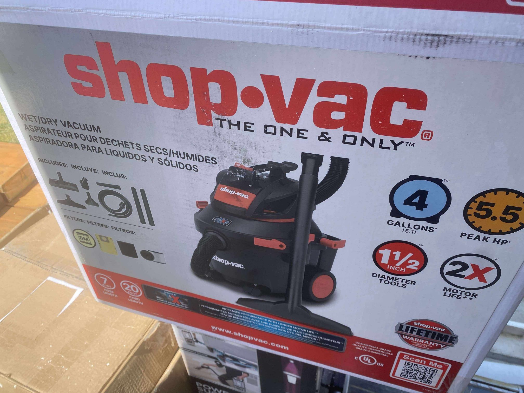 Wet Dry Vacuum Small Portable Shop Vac Cleaner Hose Lightweight 4 Gallon