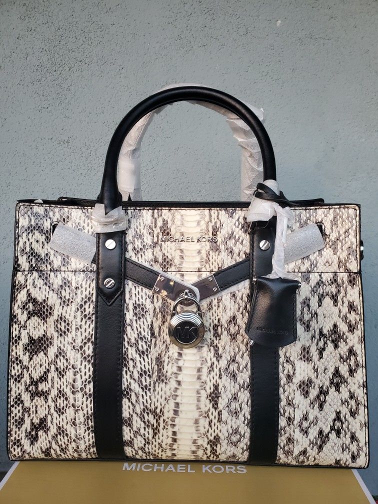 Michael Kors Large Croco Embossed Satchel