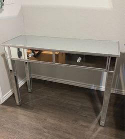 Glass Mirror vanity desk