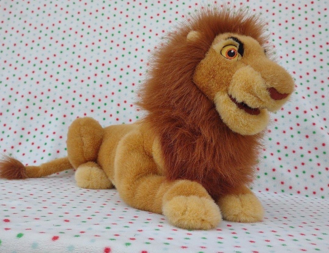Walt Disney The Lion King Large 2 ft Long Plush Simba Mufasa Lion Hand Puppet