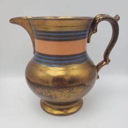 Copper Antique Victorian Lustre Salmon Pitcher