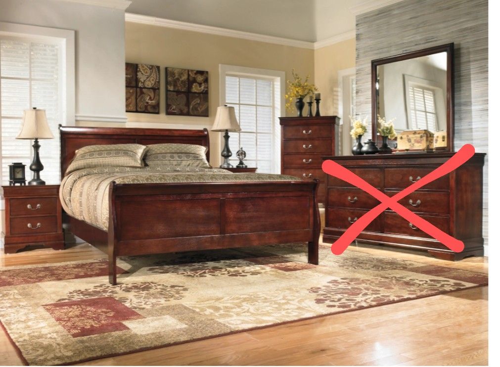 Ashley King Bedroom Set Real Wood