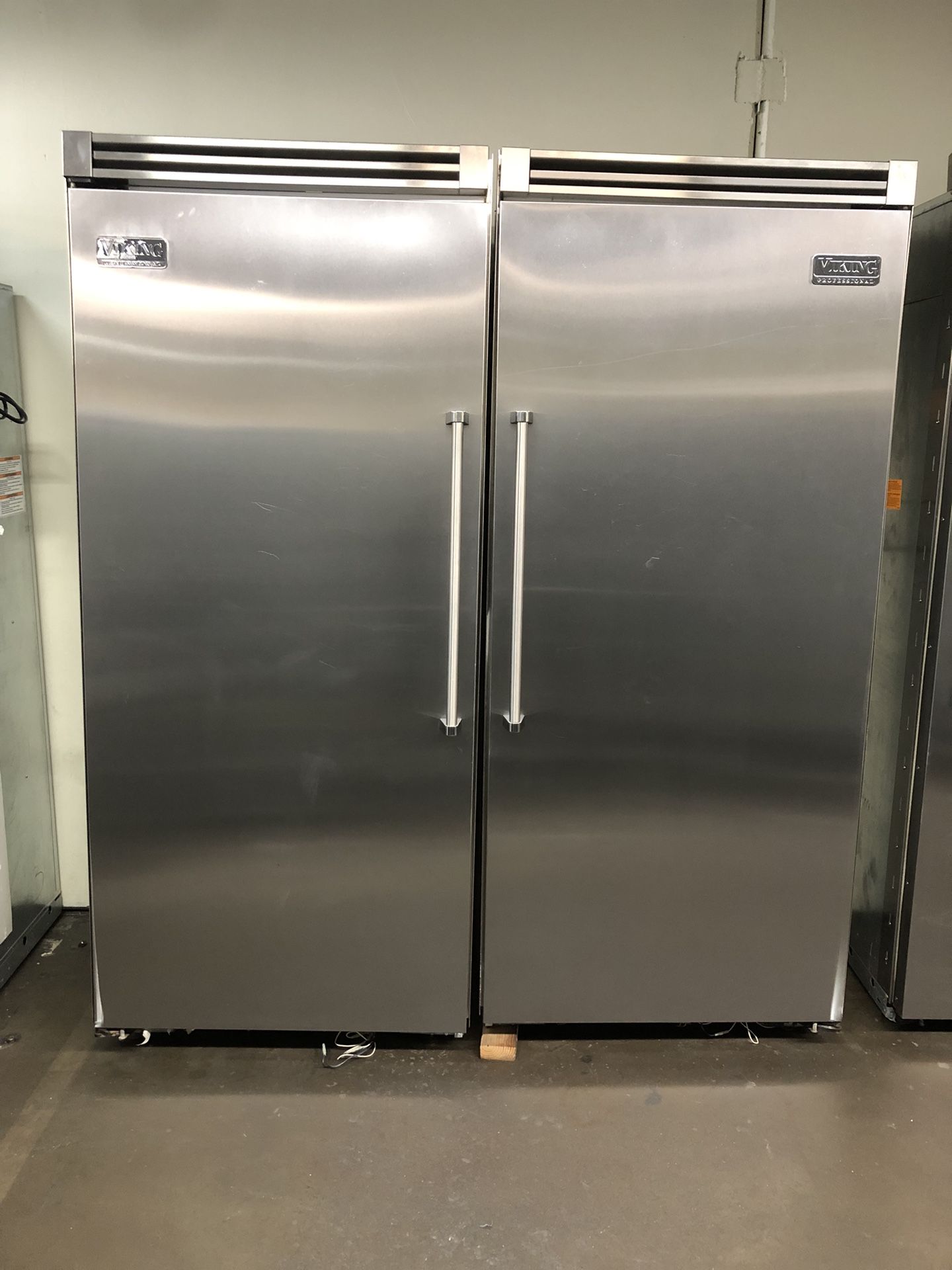 Viking 72” Stainless Steel Built In Side By Side Refrigerator Column Freezer Refrigerator 