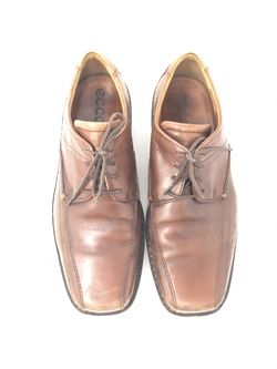 ECCO Men's Brown Leather Oxford Shoes 10