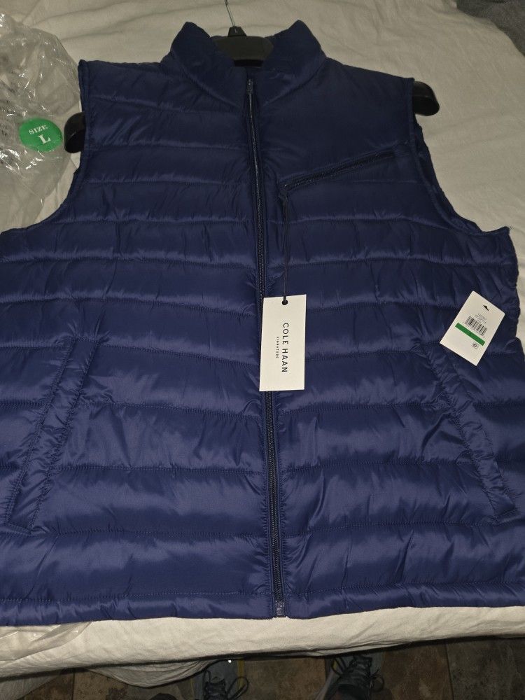 Mens Large Cole Haan Quilted Vest
