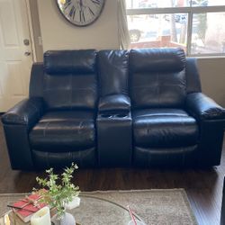 Recliner Black Sofa 