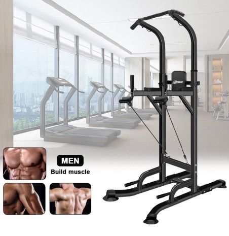 Pull Up Bar Stand & Dip Station Adjustable Height