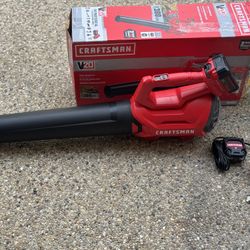 CRAFTSMAN V20 20-volt max 380-CFM 100-MPH Battery Handheld Leaf Blower 4 Ah