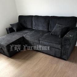 New Black Sofa 