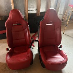 Red Seats For Corvette Fits Almost All Years Specially 2011 To 2019