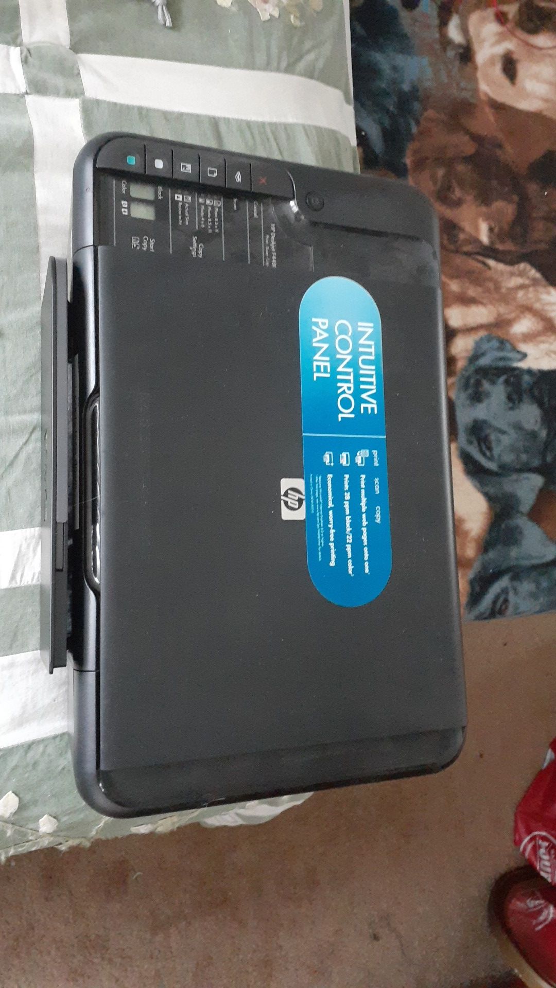 Brand new Hewlett-Packard printer scanner and copier comes with everything ink black and color c d chords everything manual brand new