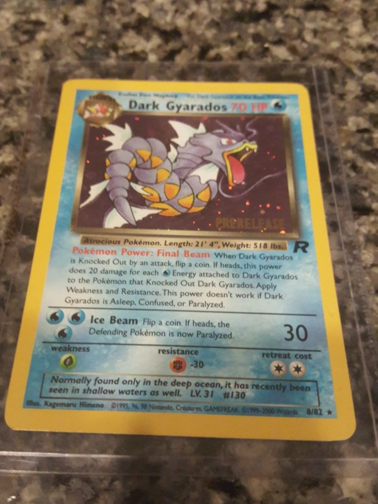 Pokemon Dark Gyrados Holographic card