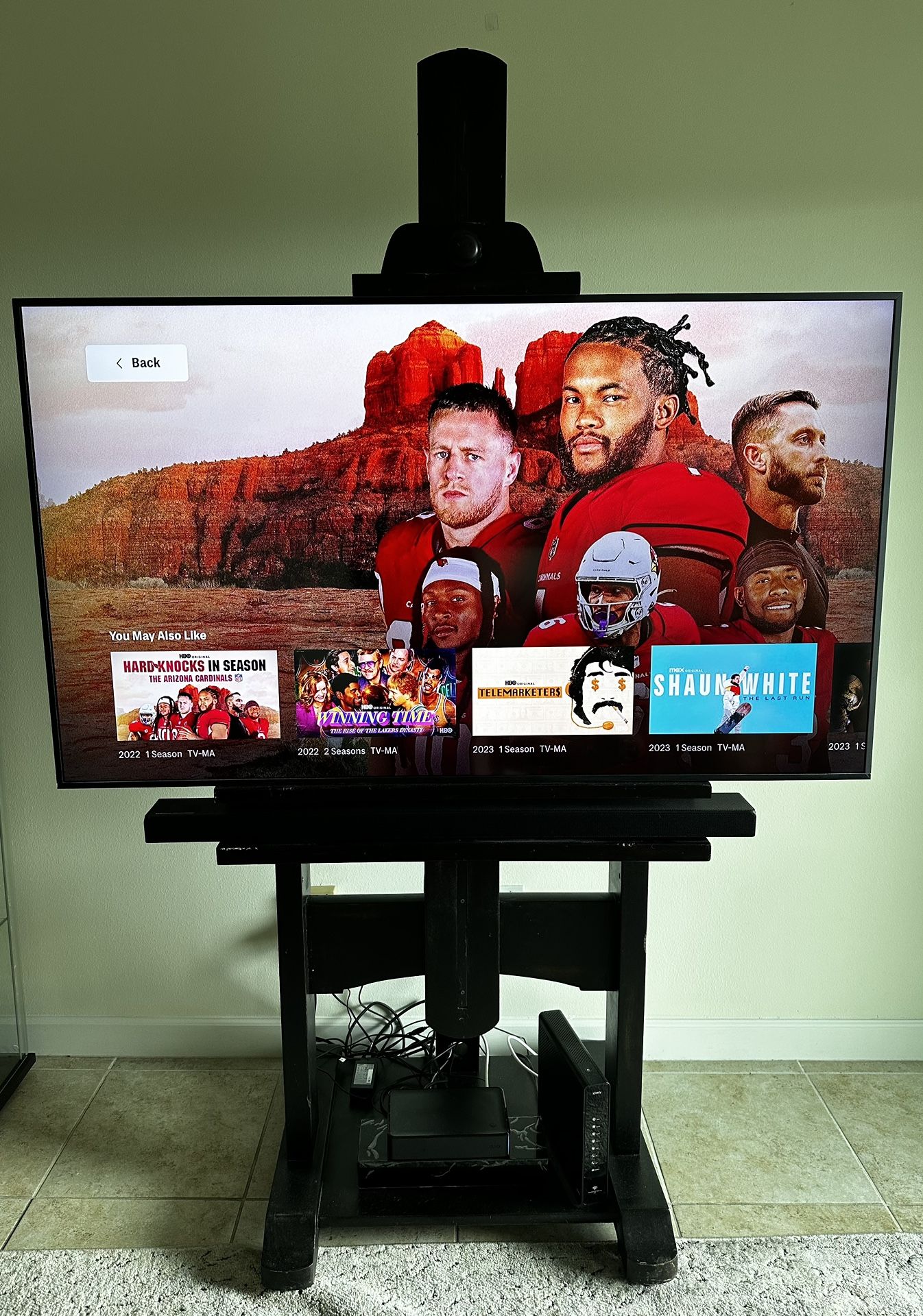 Restoration Hardware Easel TV Stand (tv & equipment not included- will not be available after 8/25)