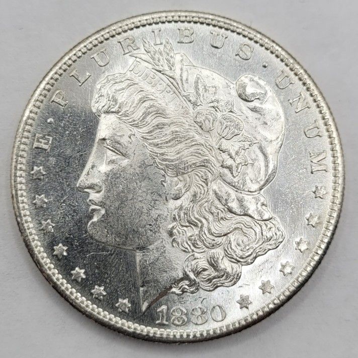 1880-S $1 Morgan Silver Dollar Mint-State Semi PL Obv, Strong PL Rev Nice!