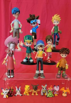 Digimon Adventure Figure Lot - 8 DigiDestined and Partners