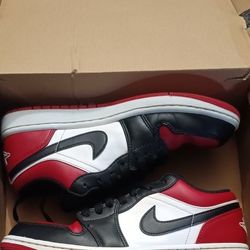 JORDAN 1 LOW BRED TOE 