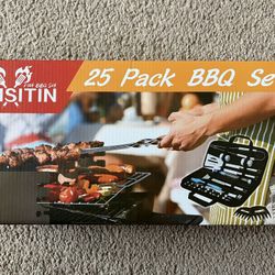 Brand New BBQ Tool Kit Set 25 Pieces Pinic
