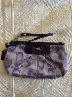 Purple Coach Wristlet
